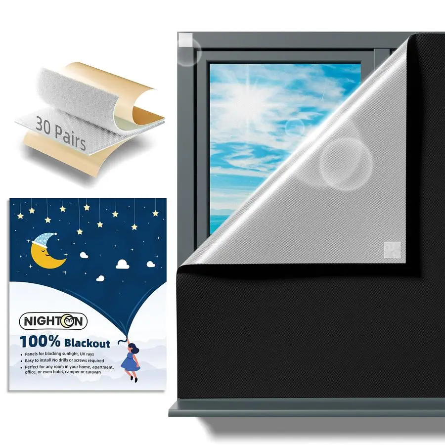 

Портативные светонепроницаемые шторы 4059 с прочными клейкими лентами на липучке, светонепроницаемые пленки, которые можно обрезать, 100 светонепроницаемых матов