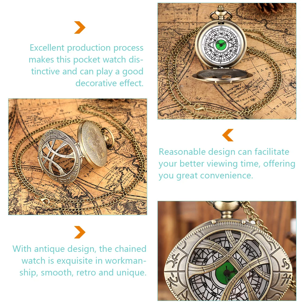 

Vintage Pocket Retro Hanging For Men Mechanical Decor Pendant Ornament Smooth Portable Pocket Watch With
