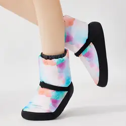 1 Pair Warm Shoes Winter Dance Boots Booties National Dancing Shoes Professional Thickened Ballet Flats Cotton Training Shoes