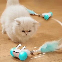 Running Mouse Cat Toys Interactive Colorful Light Cat Teaser Sticks Irregular Motion Electric Cats Toy Mice Smart Sensor Pet Toy