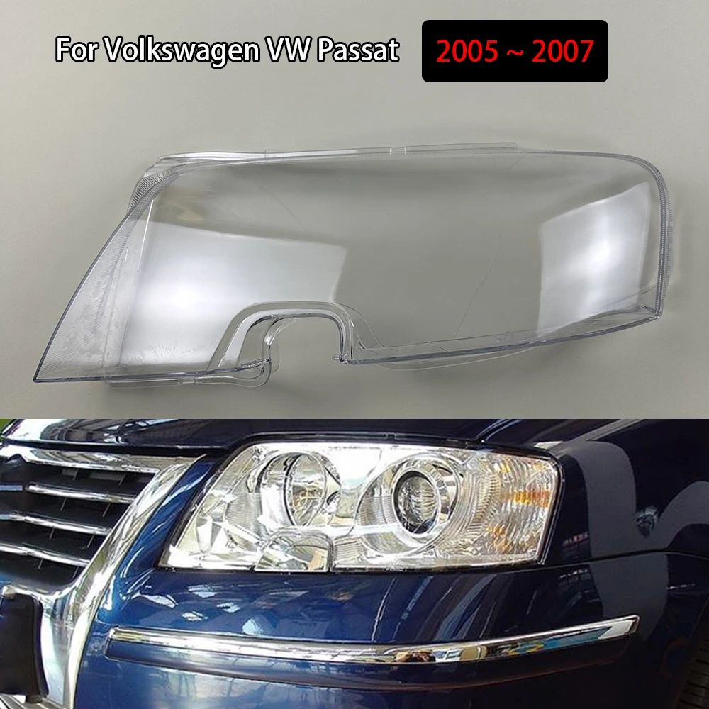 

Headlamp Shell Transparent Headlight For Volkswagen VW Passat 2005 2006 2007 Cover Lamp Shade Lampshade Lens Plexiglass