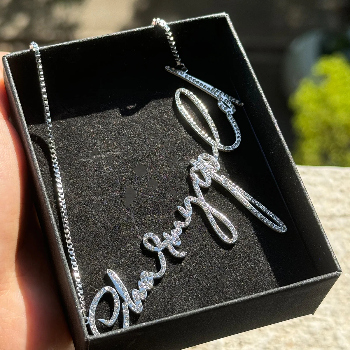 Personalized Custom Name Necklace For Women Men Stainless Steel Necklace With Full Diamond Party Anniversary Gift Jewelry