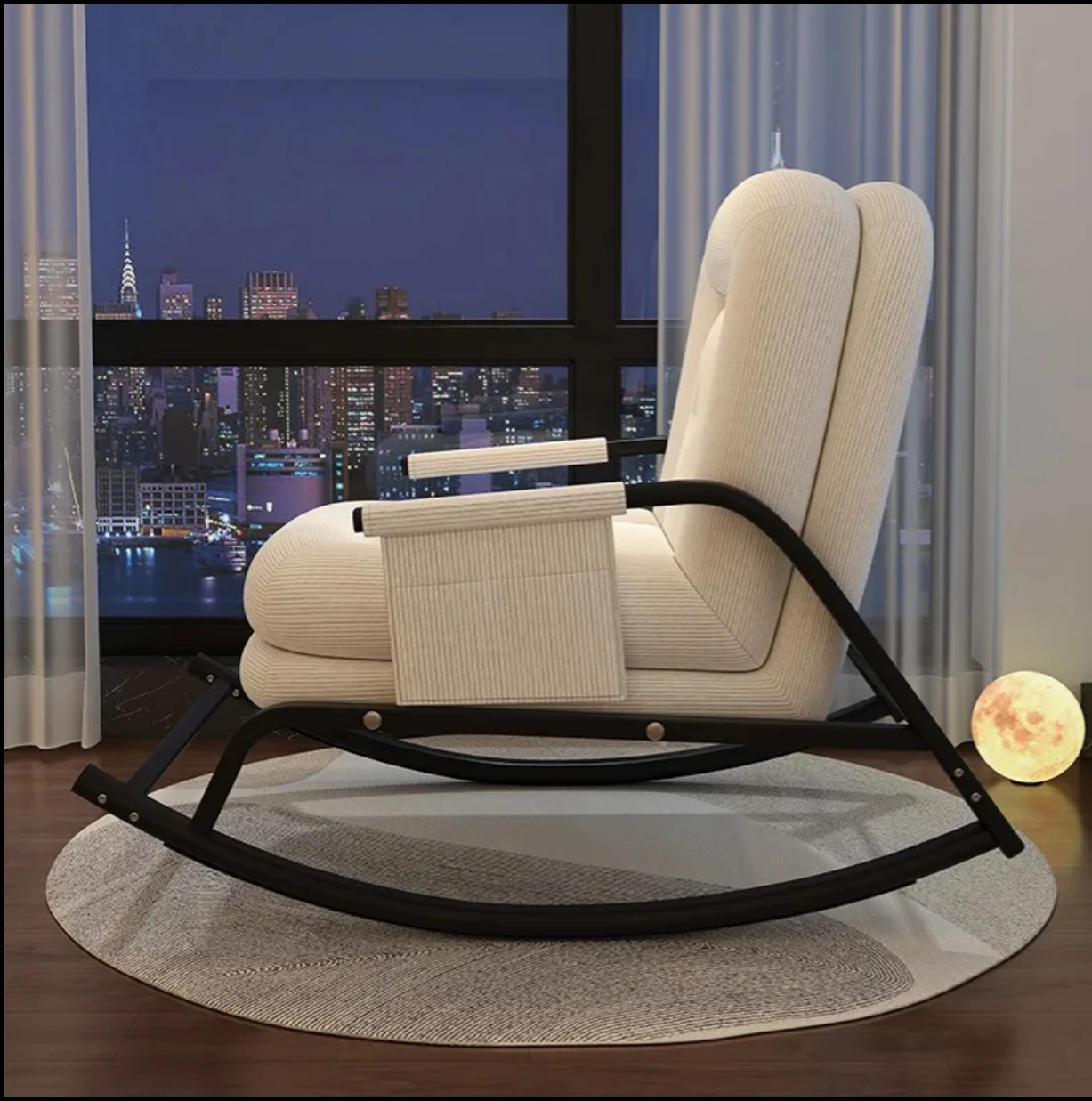 Rocking Chair Balcony Leisure Chair house hold Living Room Bedroom Leisure Single Recliner Sofa Chair