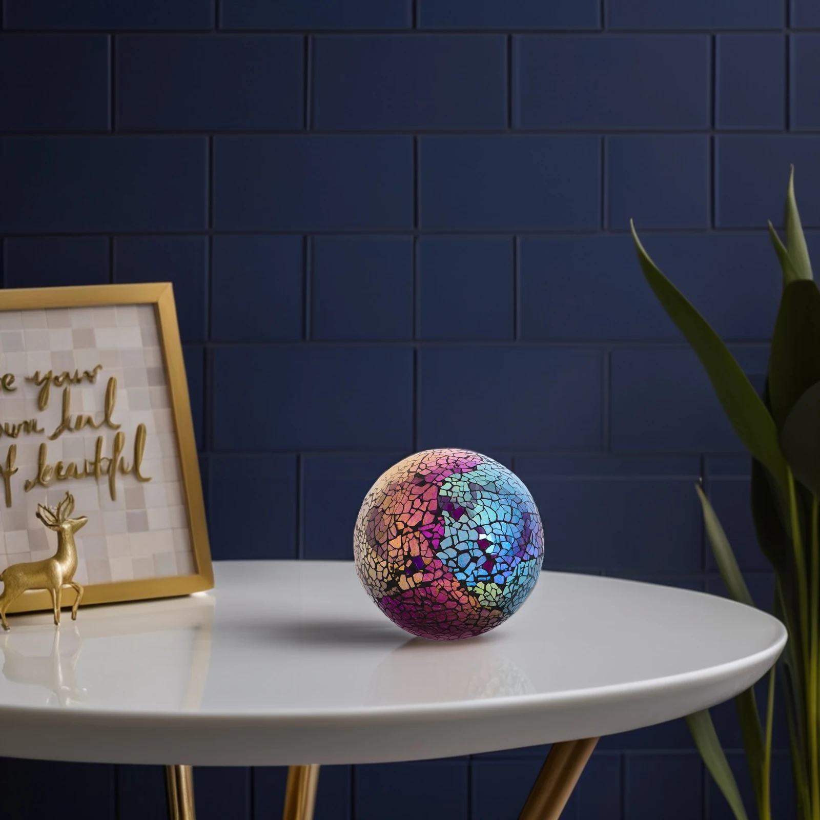 

Glass Balls 4 Inches Decorative Garden naments Crystal Spheres Ocean Ball Centerpiece Displays Christmas