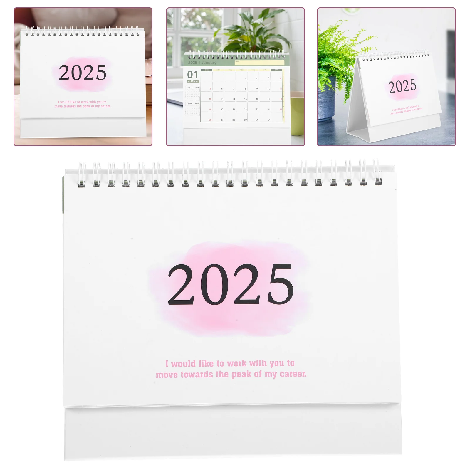 2025 Desk Calendar Small Standing Stickers Digital Planner Monthly Decorative Office Carpet