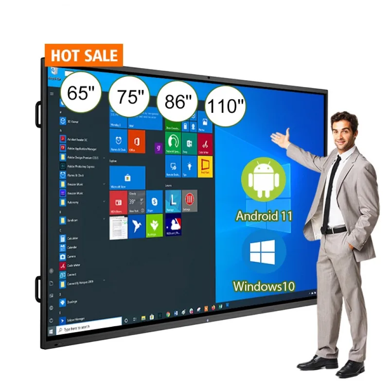 55 65 75-inch interactive panel 86 98 100-inch 4K interactive blackboard for school teaching
