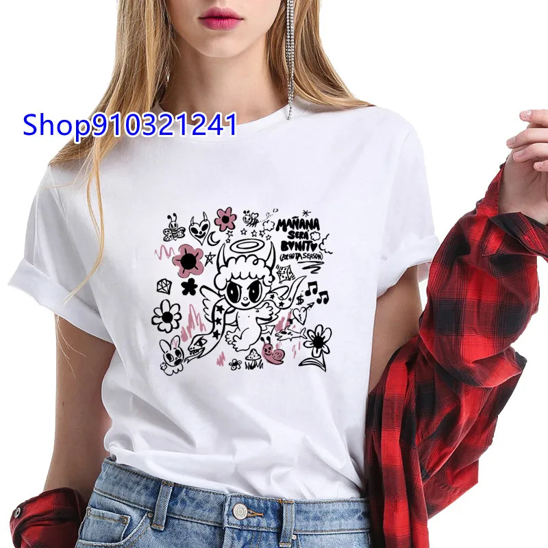 Karol G Tshirt KawaII Graphic BONITO Letter T-shirt for Women Fashion Casual Short Sleeve Tops Woman Harajuku Female T-shirts