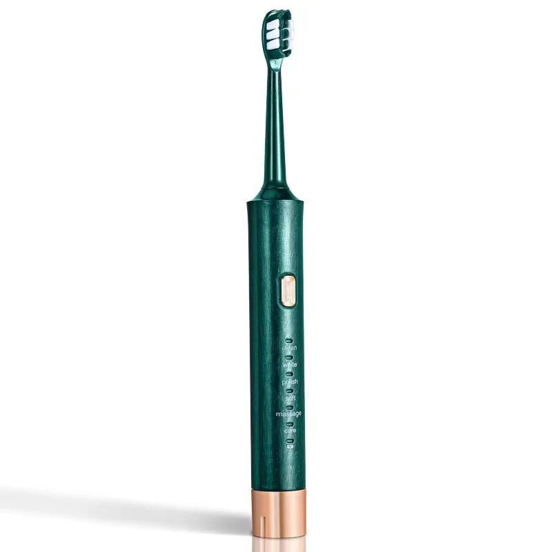 Cepillo de dientes eléctrico para niños y adultos, 4 cabezales, 6 modos ajustables, temporizador incorporado de 2 minutos, carga rápida durante 35 días