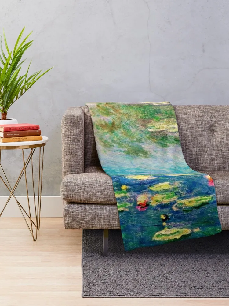 "Le jardin d'eau de Giverny" "Claude Monet's Water Garden" Throw Blanket