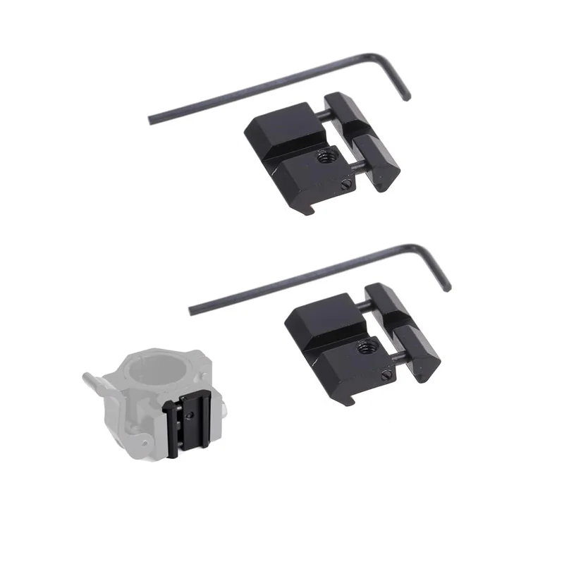 スコープマウントレール調整可能アダプター、20mmピカティニーから11mm、ミニレールコンバーター、アルミニウム合金、狩猟、おもちゃの銃アクセサリー