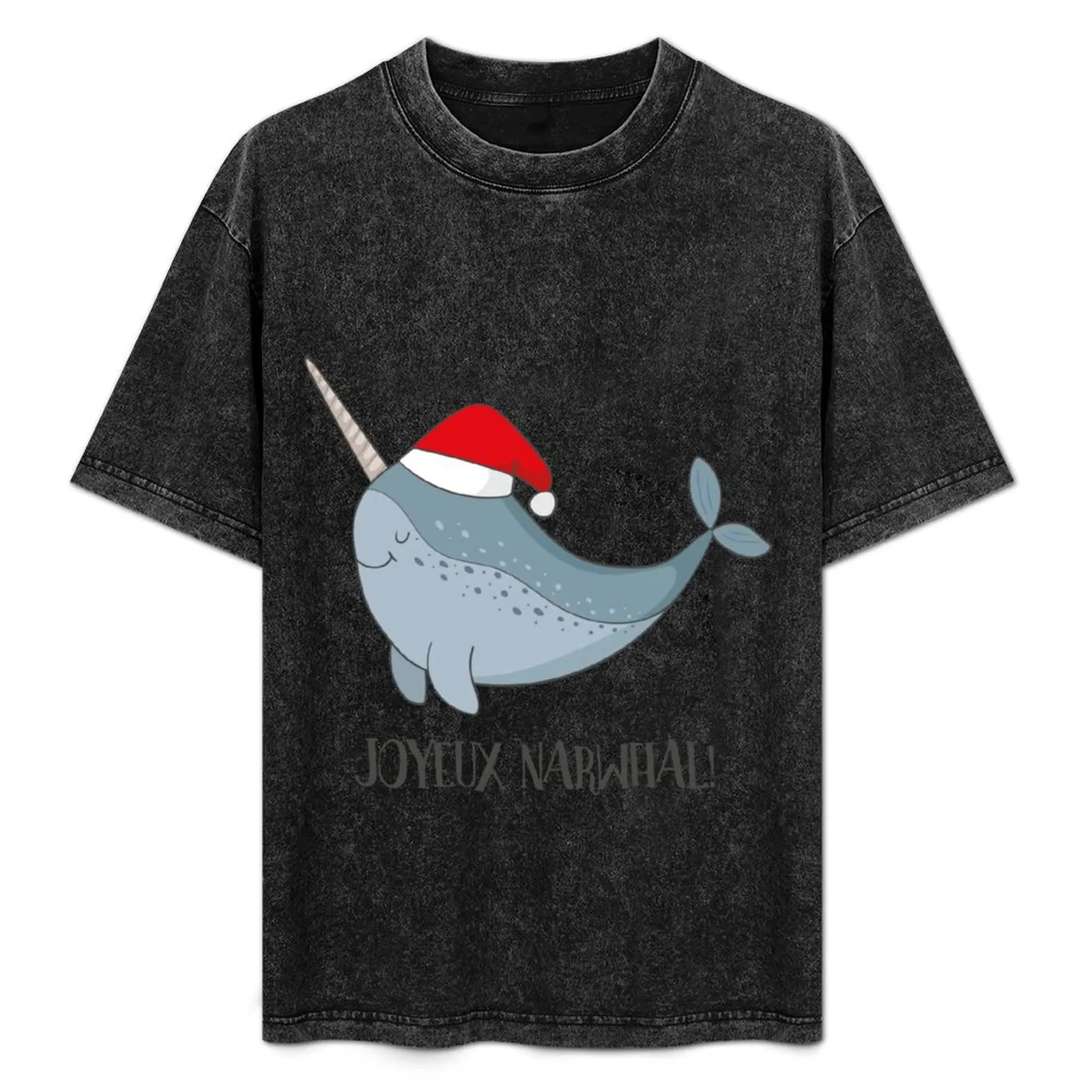 

Joyeux Narwhal Cute Narwhal Whale Christmas T Shirt T-Shirt Quick Dry Travel T-Shirt