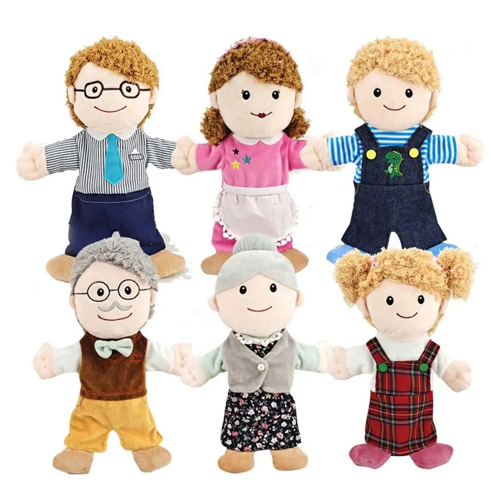 Hand Puppet Educational Playhouse Father Mother Family Puppet Hand Doll Hand Puppet Plush Doll Stuffed Toys Puppet Plush Toy