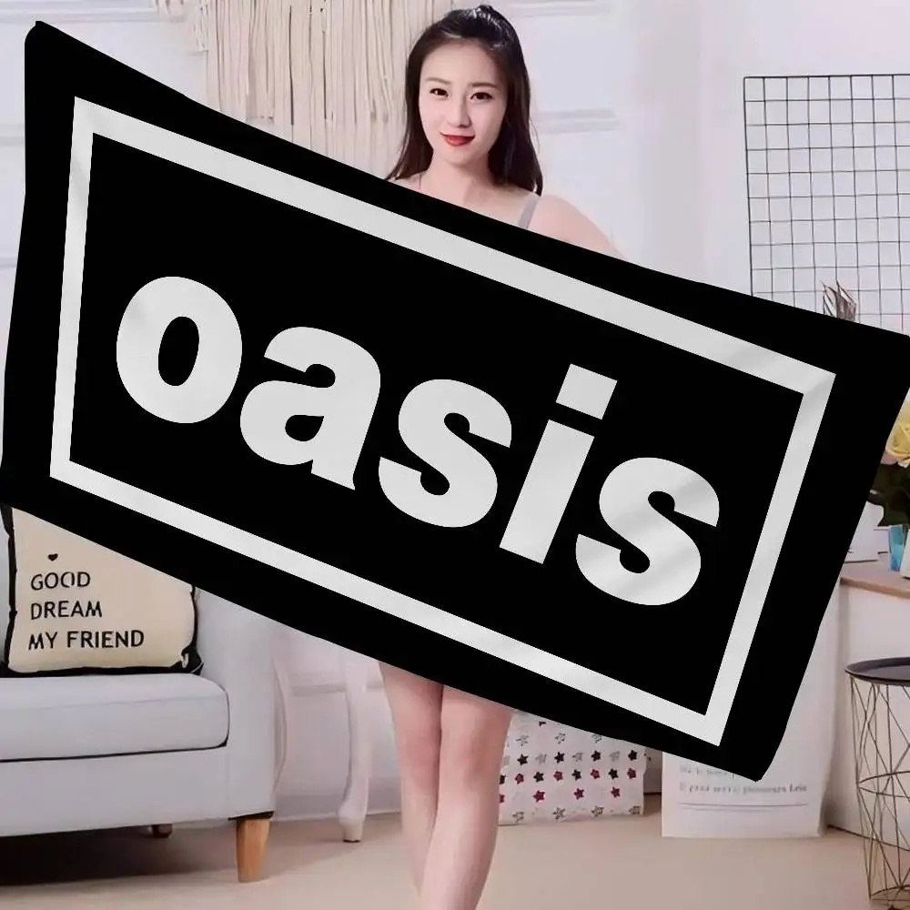 Rock Band O-Oasis Microfiber Printed Beach Towel Mountain Climbing Yoga Beach Swimming Running Absorbent Soft Towel