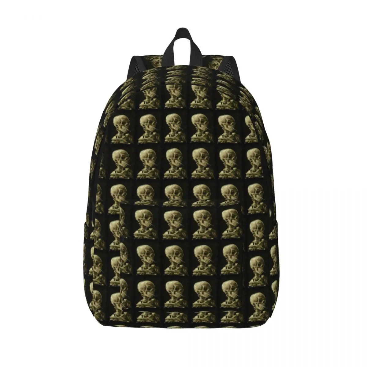 

Skull Of A Skeleton With A Burning Cigarette - Vincent Van Gogh Backpack Student Schoolbag for Men Women Laptop Canvas Bags