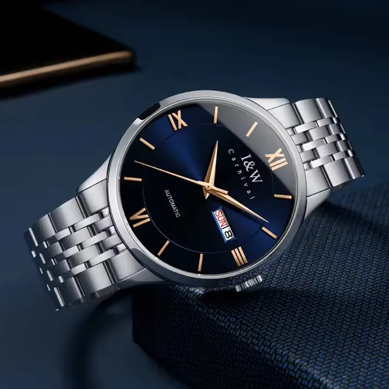 IW Carnival Orologi da polso meccanici Movimento automatico Marchi di lusso Accessori per uomo Orologio impermeabile da uomo con specchio in zaffiro