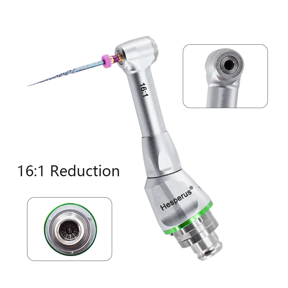 den tal 16:1 Reduction Contra Angle Handpiece Head Push Button for Wireless Endo Motor dent istry Endodontic Treatment Tool