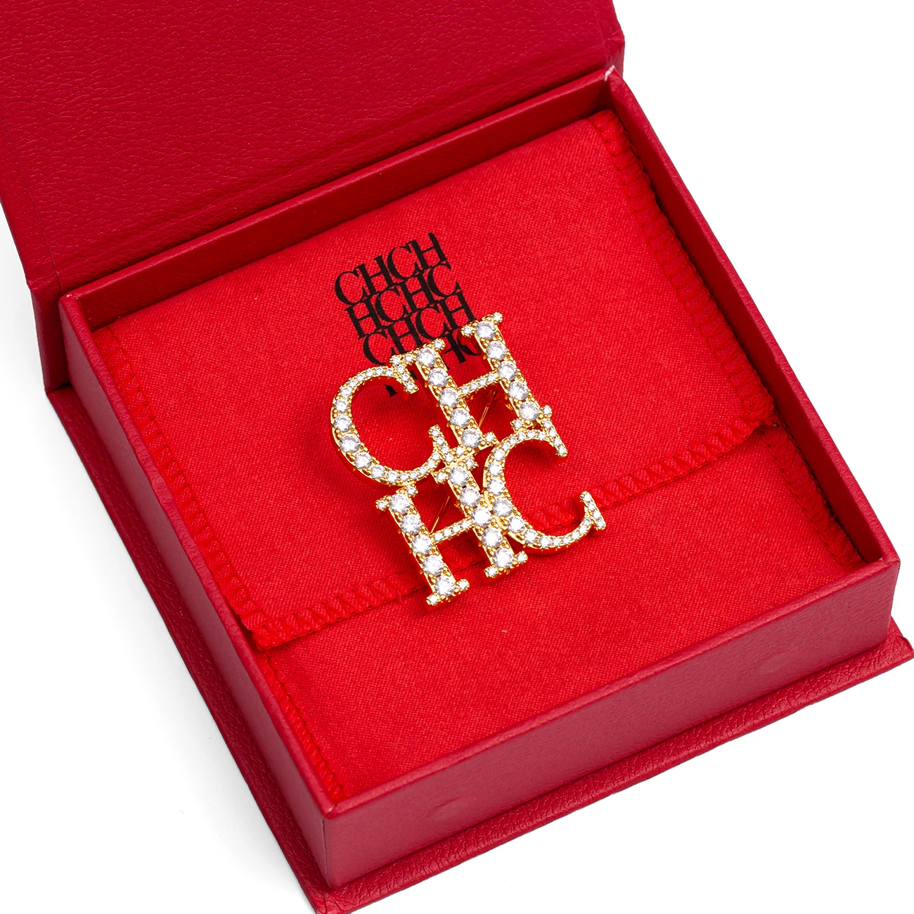 Elegancka srebrna broszka CH z – Women Accessories Logo recenzja i cena