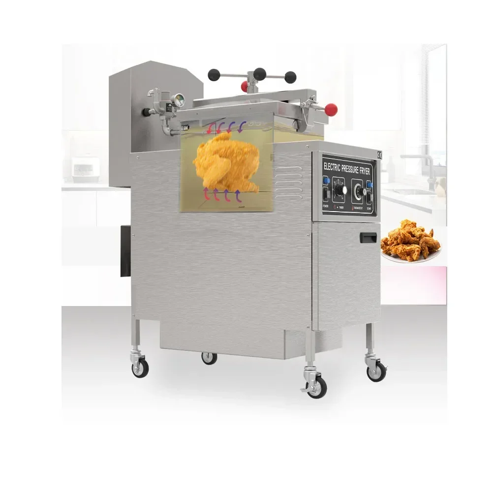 

Commercial Electric Heated Chicken Fryer New French Fries Fryer Automatic Oil Draining Filters For Restaurants Hotels