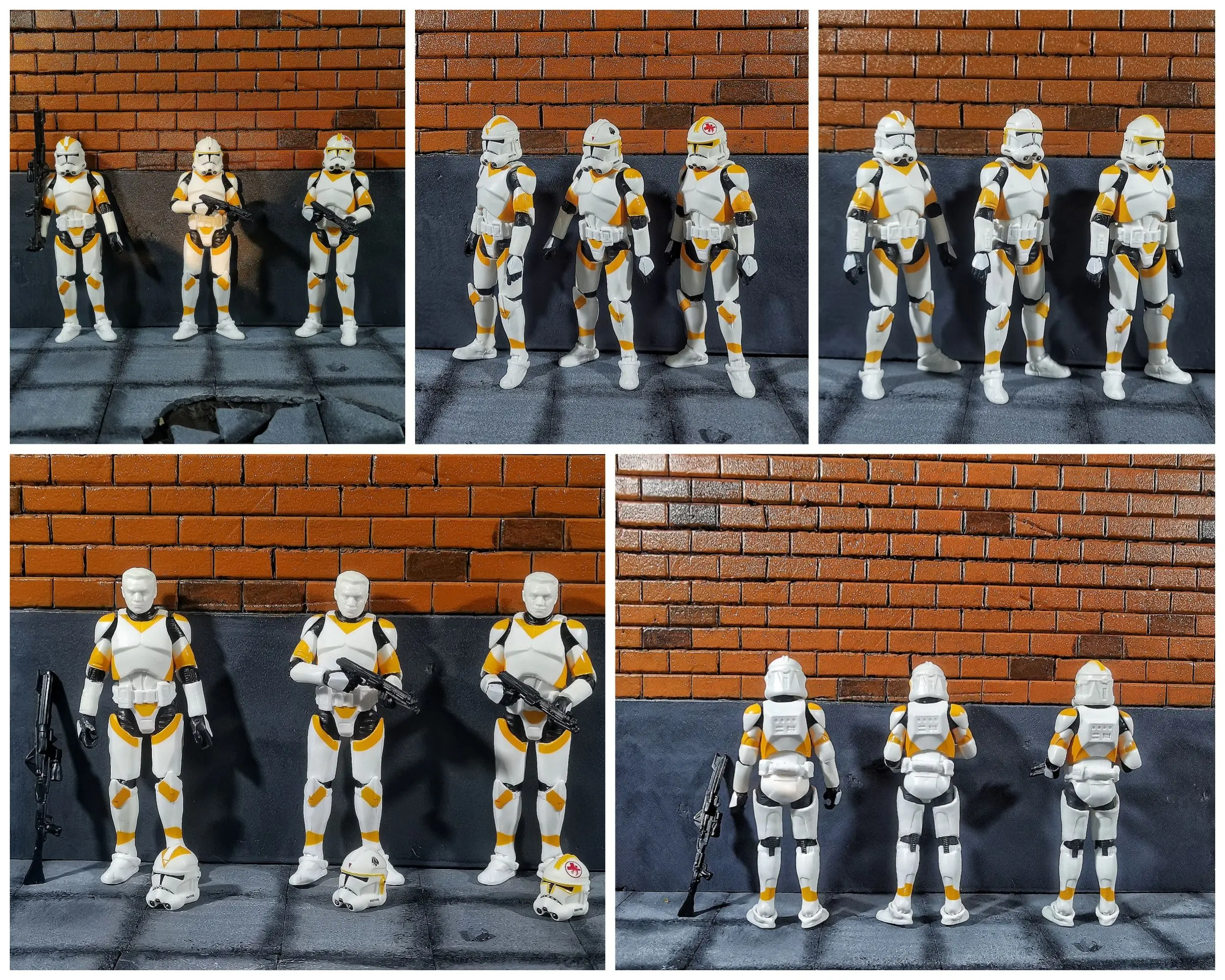 Star Wars 3.75 inci Clone Trooper 1/18 104th Battalion ploon Koon 212 figur aksi Cody Model mainan Obi-Wan longgar