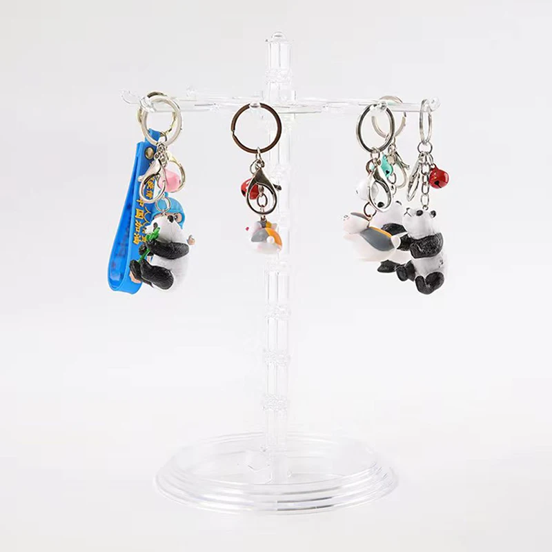 Jewelry Rotating Ring Display Holder Organizer Necklace Keychain Shelf Home Storage Rack For Earrings Watch Showcase