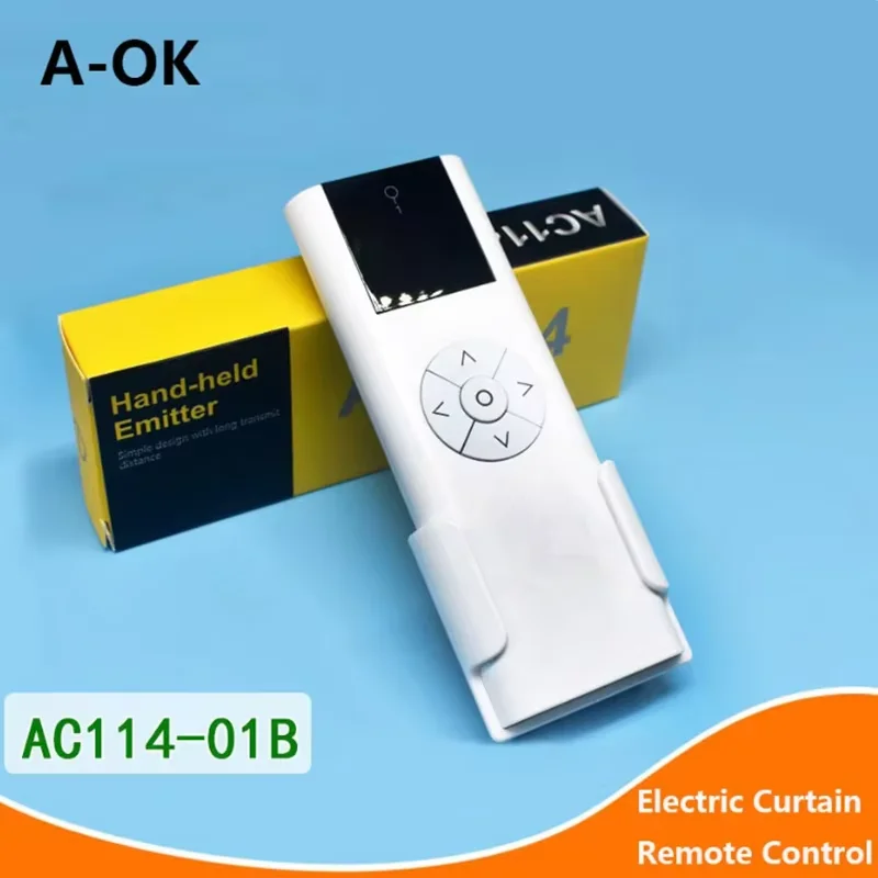 

AC114-1 Electric Curtain Remote Control Single Channel Single Control RF433 Wireless Transmitter Remote Control For A-OK Motor