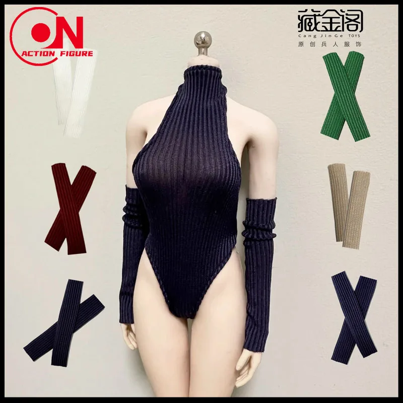 

1/6 CJG-041 Female Elastic Knitted Hand Sleeves Wristband Stretch Bodysuit Model Fit 12'' TBL PH JO Soldier Action Figure Body