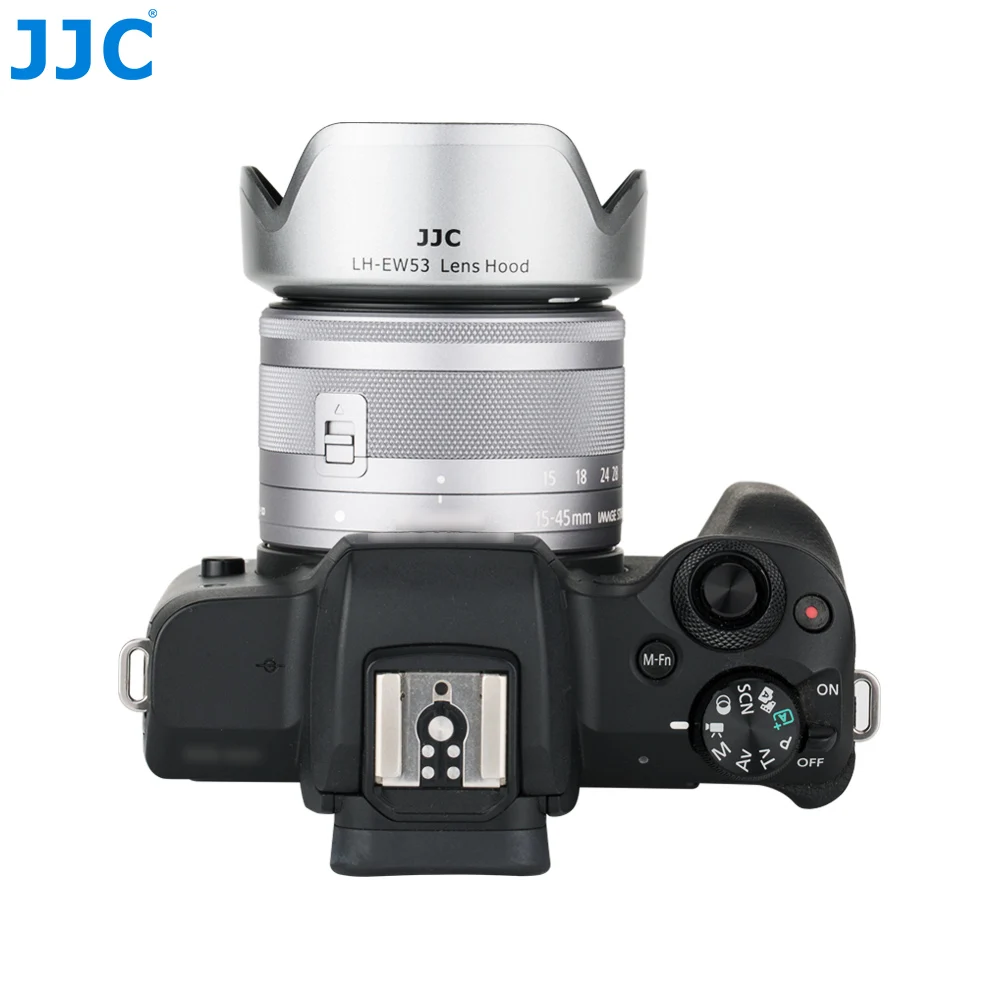 JJC Lens Hood for Canon EOS M50 Mark II M5 M6 M200 M100 M10 R7 R100 R50 R10 Canon EF-M 15-45mm f/3.5-6.3 IS STM 15-45+ Kit view 6