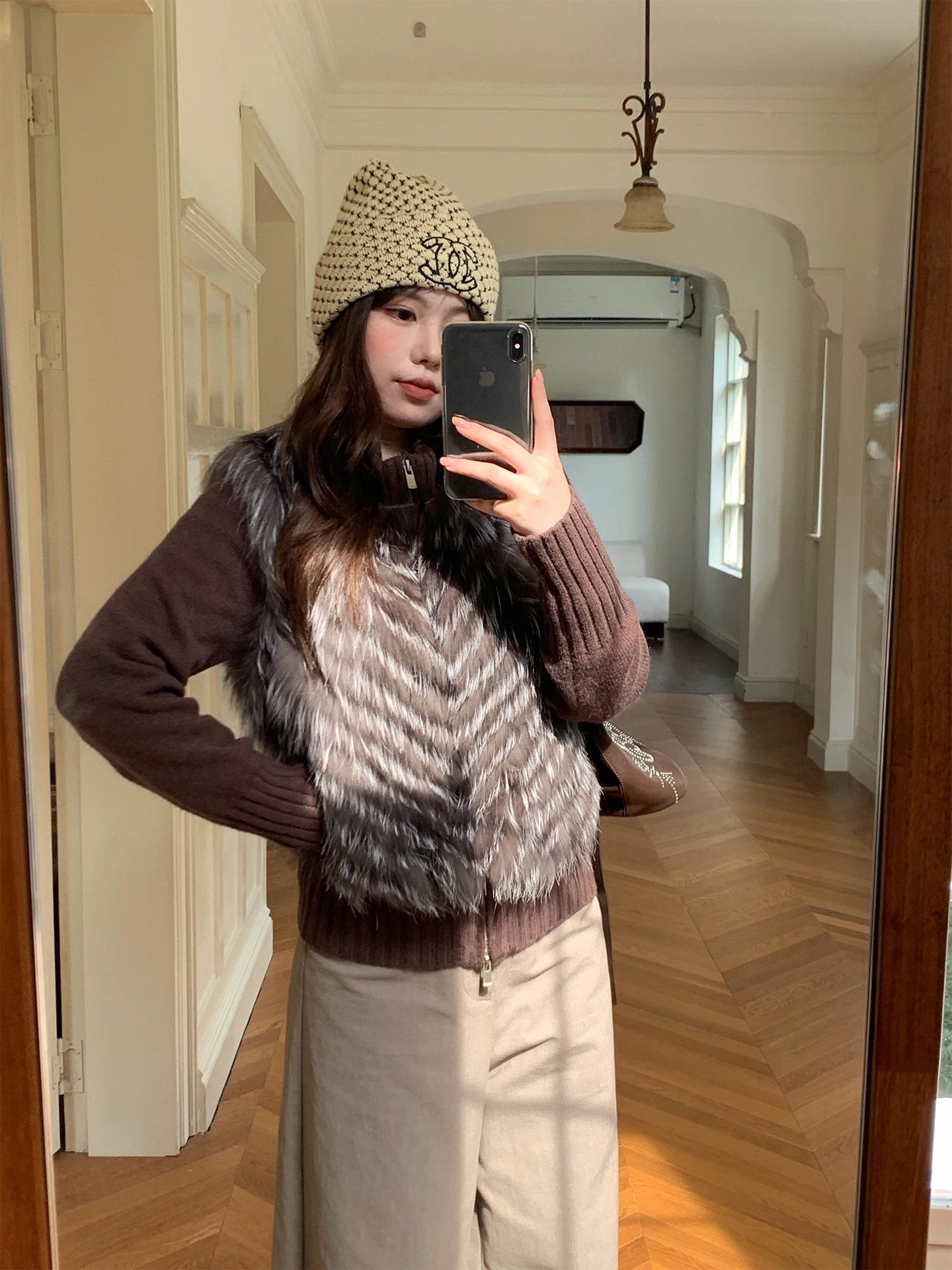 

adient Silver Fur Vest Jaet Women's Sle Vintage 00 es Hair Car Stripes Vegetable Orbs No Sve V-Ne Coat