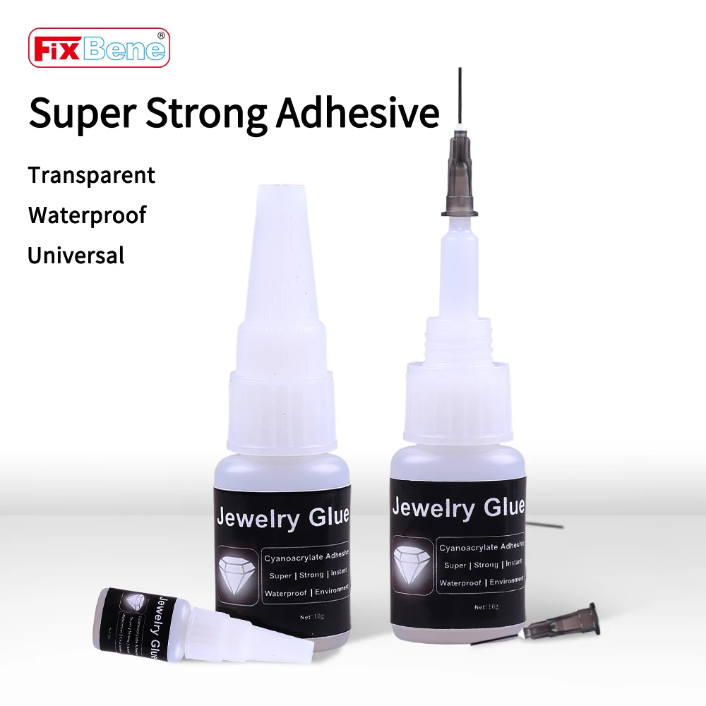 Seconds Super Glue For Jewelry Diamond Jade Ring Rhinestone Cyanoacrylate Strong Powerful Adhesive Glass Plastic Metal Leather