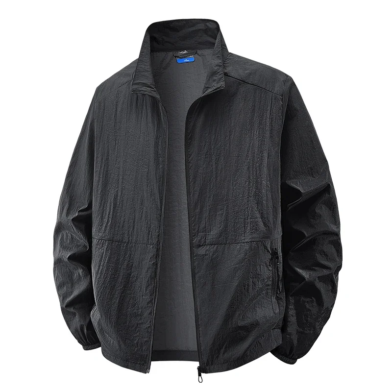 Men’s UPF 50+ Sun Protection Jacket – Lightweight Windbreaker with Stand Collar Breathable & Packable for Hiking Running Travel 5 Men's UPF 50+ Sun Protection Jacket - Lightweight Windbreaker with Stand Collar Breathable & Packable for Hiking Running Travel 5