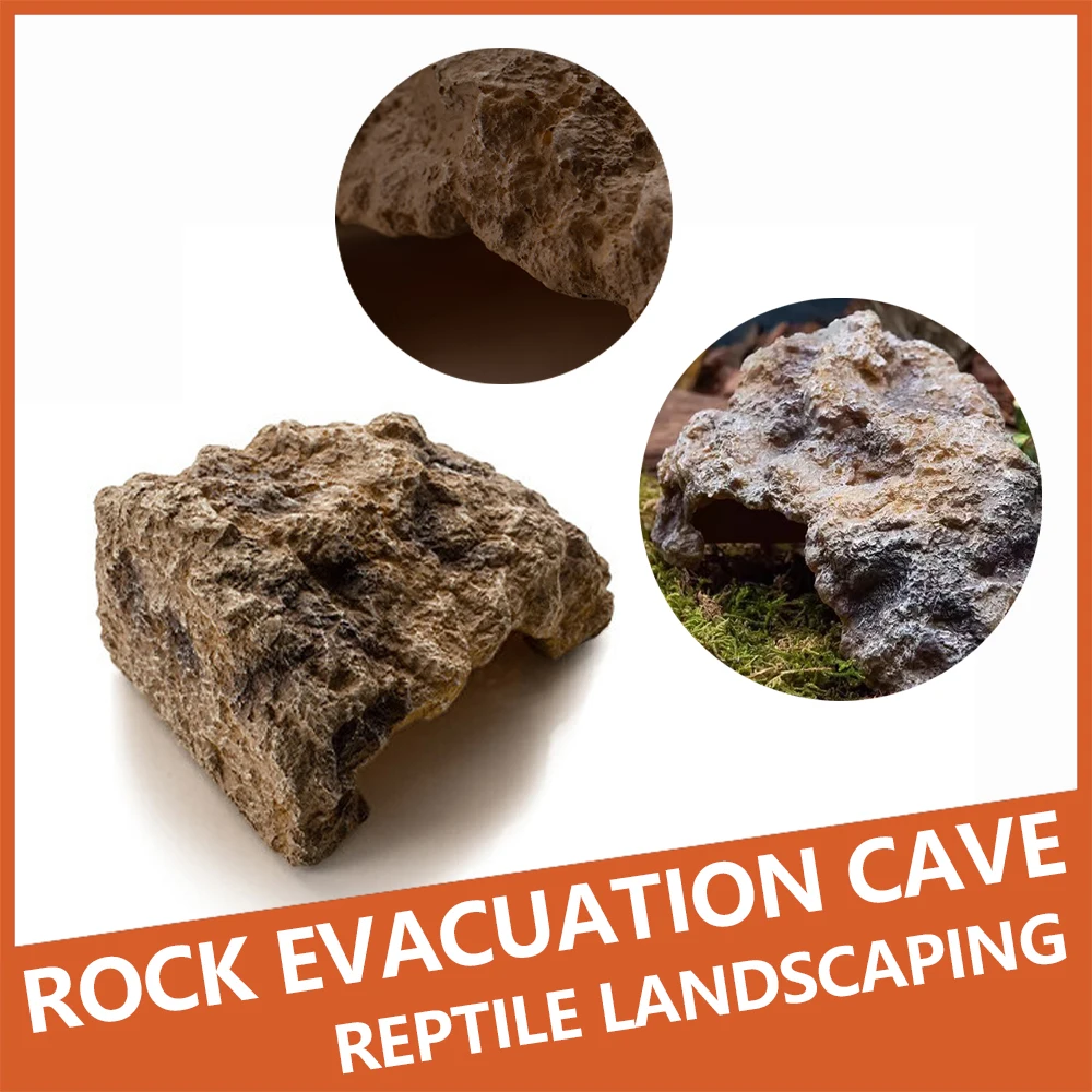 

Reptile Resin Turtle Bathing Platform Hidden Cave Decoration Artificial Rock Decoration Turtle Terrace Reptile Habitat Hidden