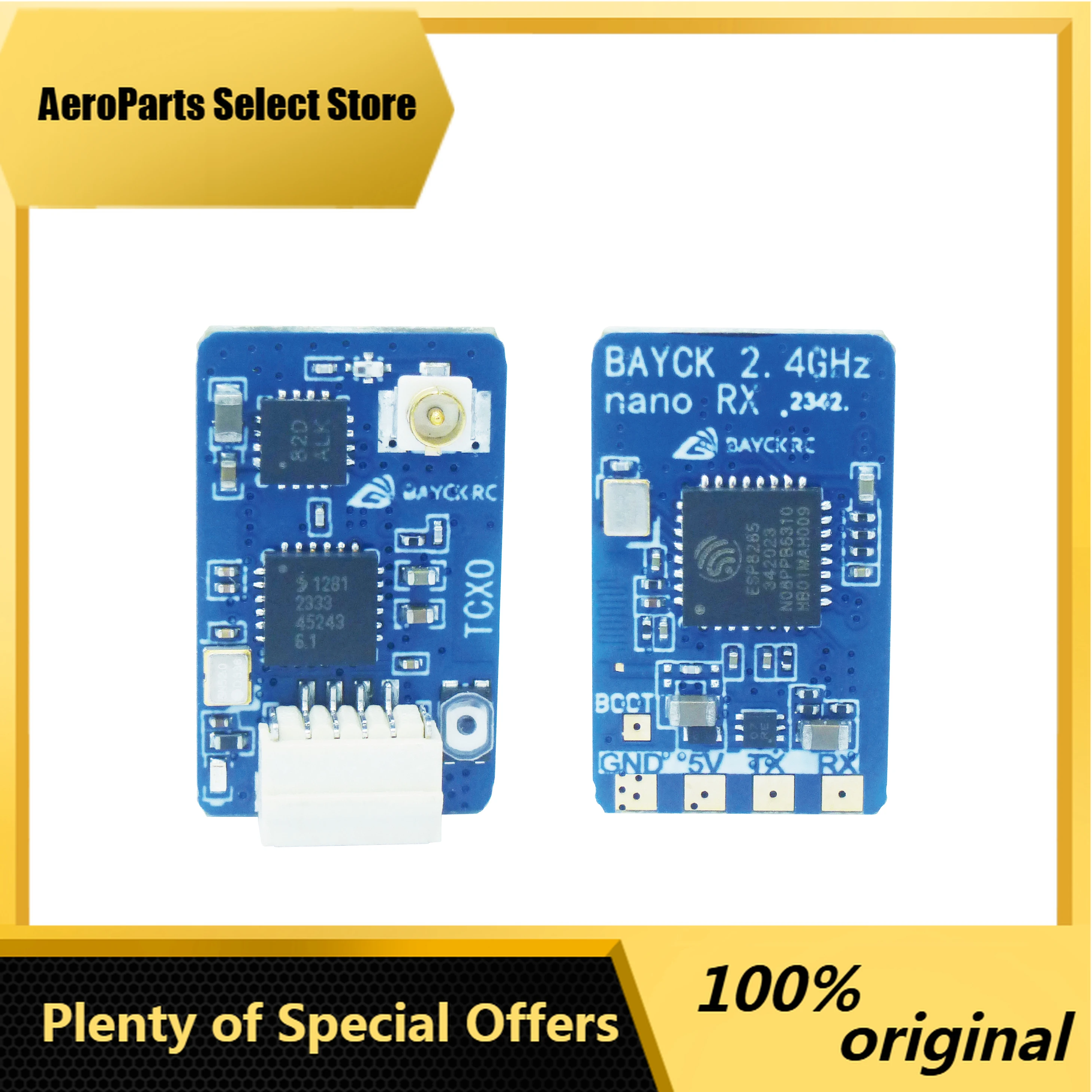 AeroPartsBAYCK 2.4GHz Nano TCXO RX with T Type Antenna Wifi Upgrade Support for RC FPV Traversing Drones Parts