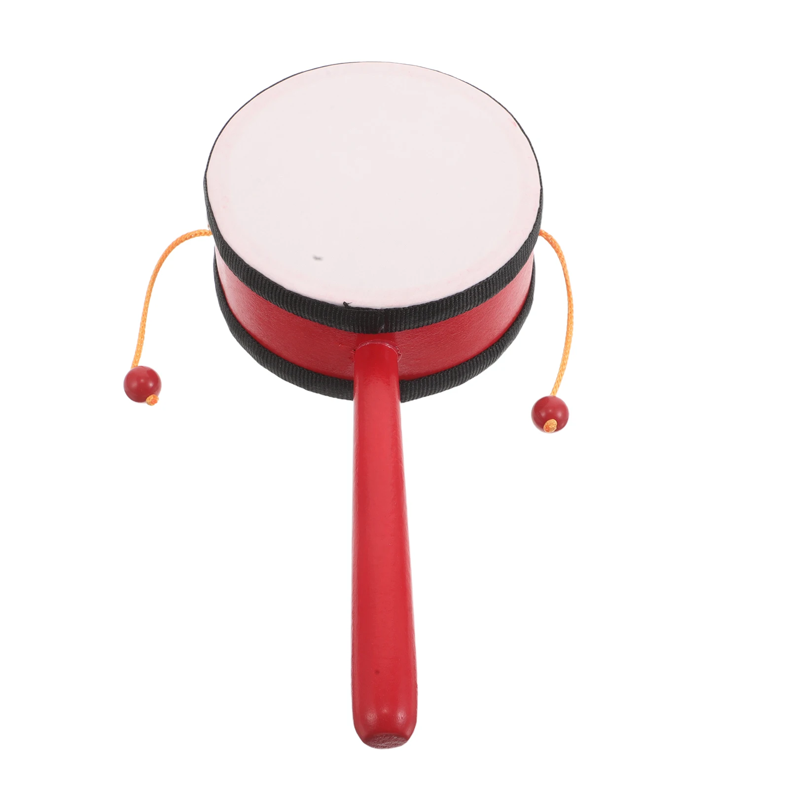 

Children Percussion Instrument 4 Inch Red Handheld Drum Toddler Musical Kids Orff Education Wooden Tambourine Baby