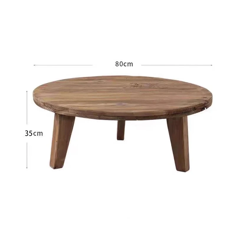 Wabi Sabi Rustic Coffee Tables Simple Round Vintage Classic Coffee Tables High Quality Trendy Meubles De Maison Room Furnitures