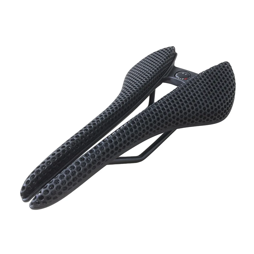 Balogue Bicycle 3D Printing Saddle CR-MO Steel Round Rails Ultra-light Hollow Comfortable Road Bike MTB Honeycomb Cushion