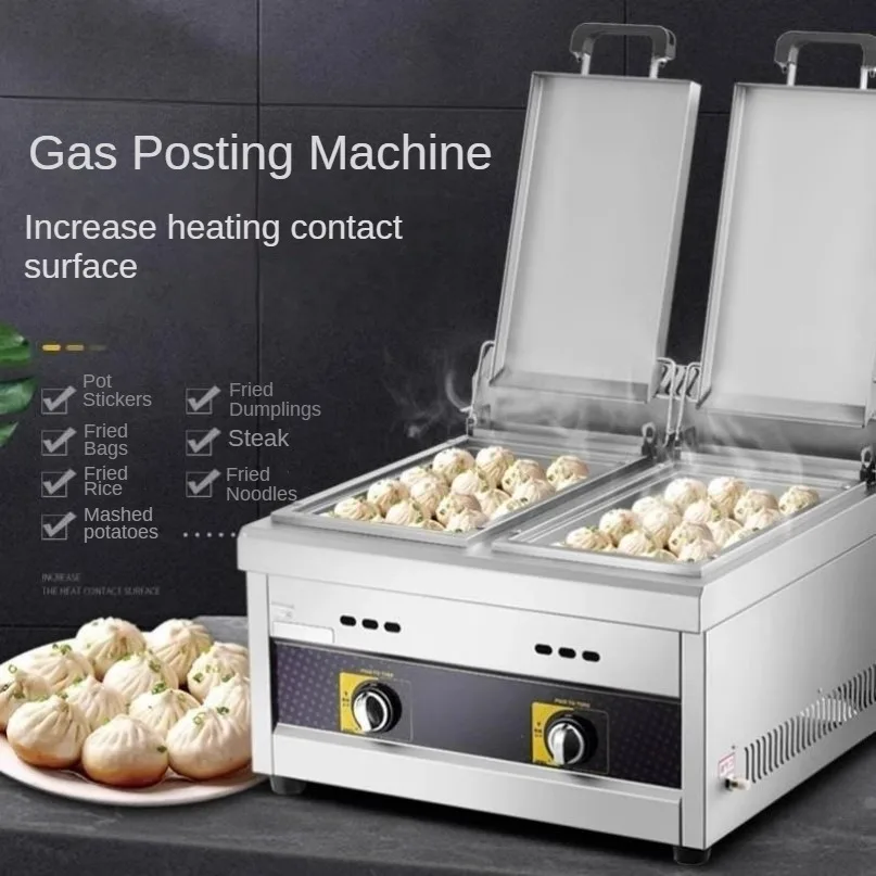 

Commercial Electric Heating Fry Dumpling Machine and Square Fry Pan for Food Stall