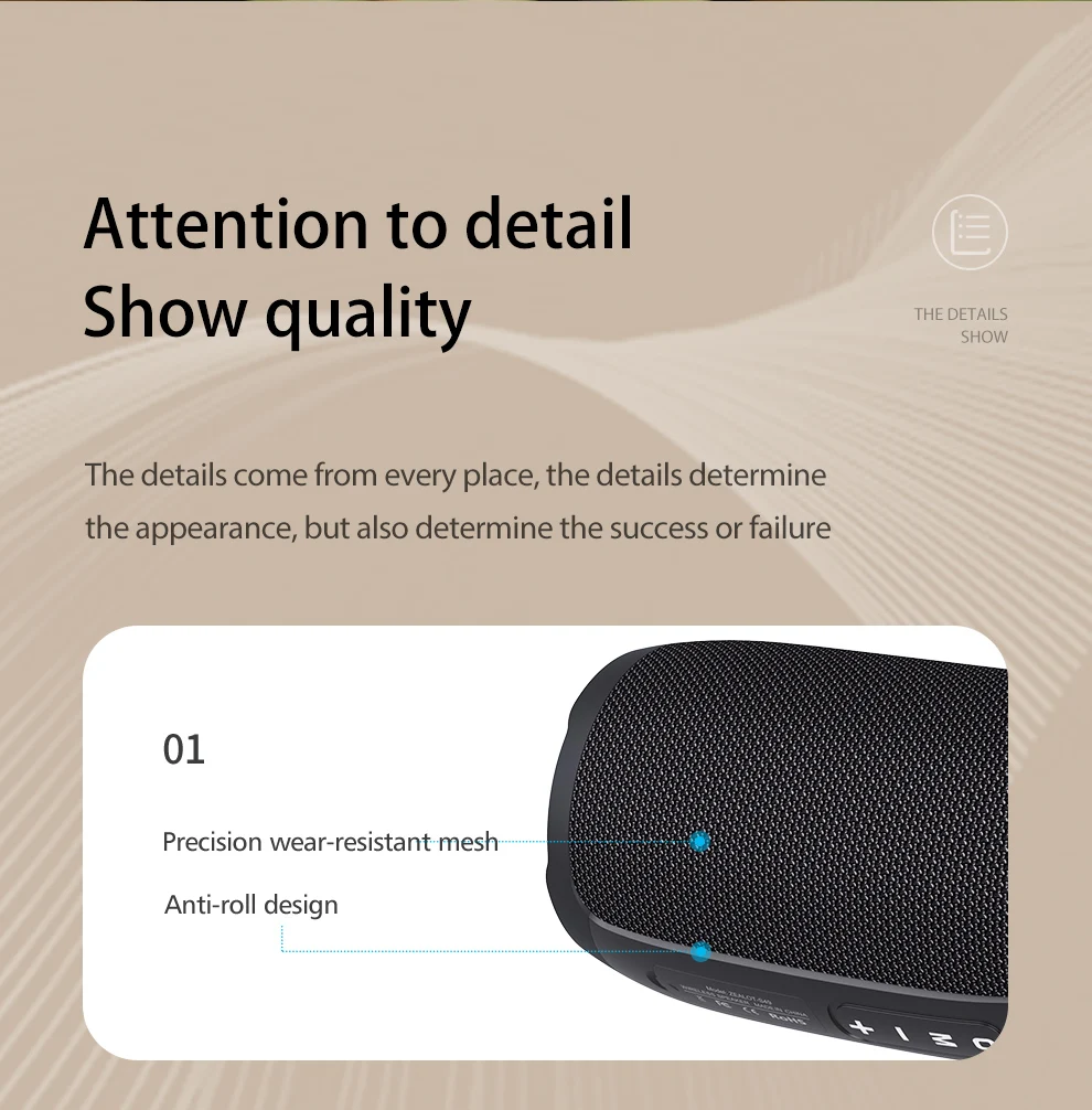 ZEALOT-S49 Tragbarer Bluetooth-Lautsprecher 360° Stereo-Sound 20W IPX6 Wasserdicht Kabelloser Bluetooth 5.2 Outdoor-Lautsprecher – Detail 17