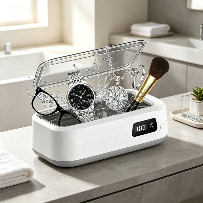 Ultrasonic Cleaning Machine Compact Gentle Multi Purpose Cleaner for Eyeglasses Rings Dentures Jewelry Watches Home 초음파 세척기