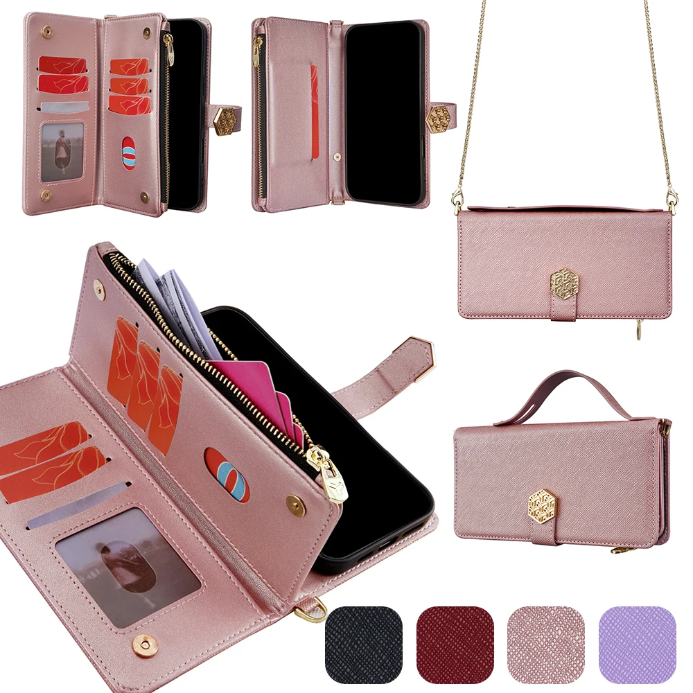 

Многофункциональная модная сумка через плечо для женщин, чехол-кошелек для телефона Huawei P60 P50 P40 P30 P20 Pro Plus Lite P50E, чехол-кошелек