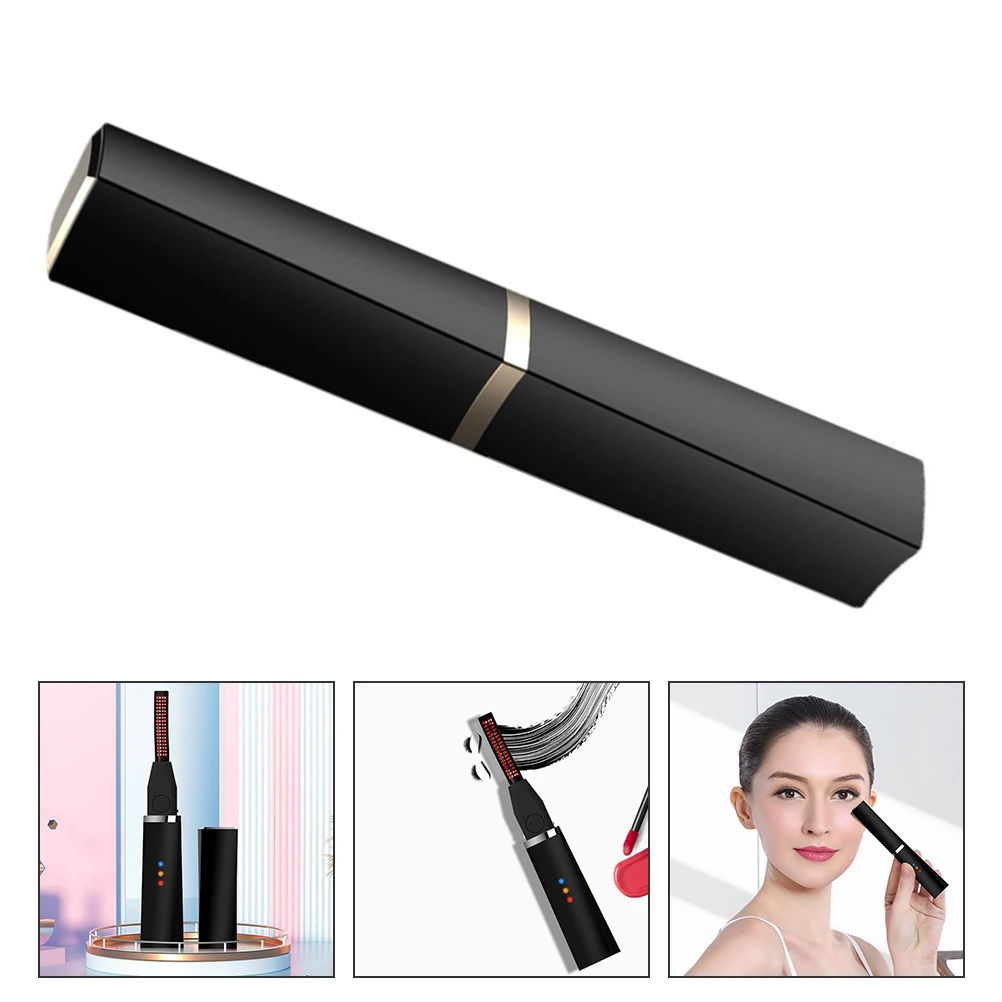 

Intelligent Eyelash Curler ABS Material Rechargeable Black Clip Heated Electric Tool USB Charging Long Lasting lashes Beauty