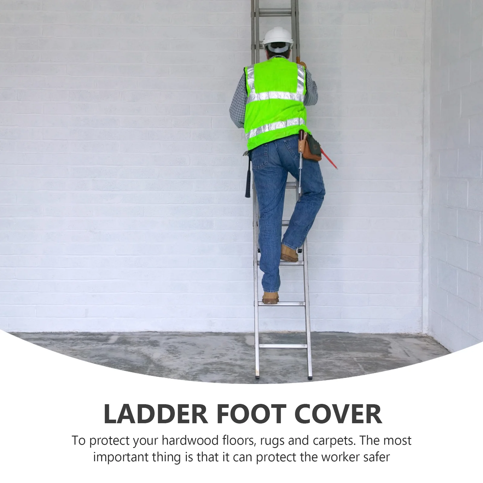 

2pcs Non-slip Rubber Feet Ladder Step Replacement Stabilizer Protector Bumper End Caps Attic Stair Leg Wear-resistant
