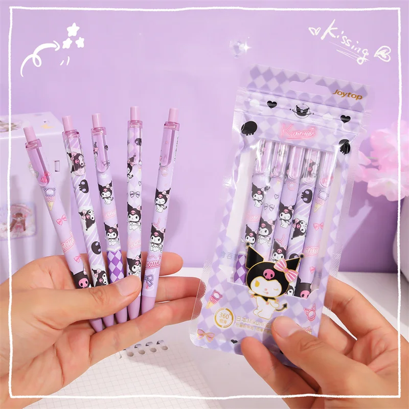 

30pcs/ лот Sanrio Kawaii Kuromi пресса гель Пен мило 0,5 мм черные чернила подписи ручки рекламные школьные принадлежности офиса