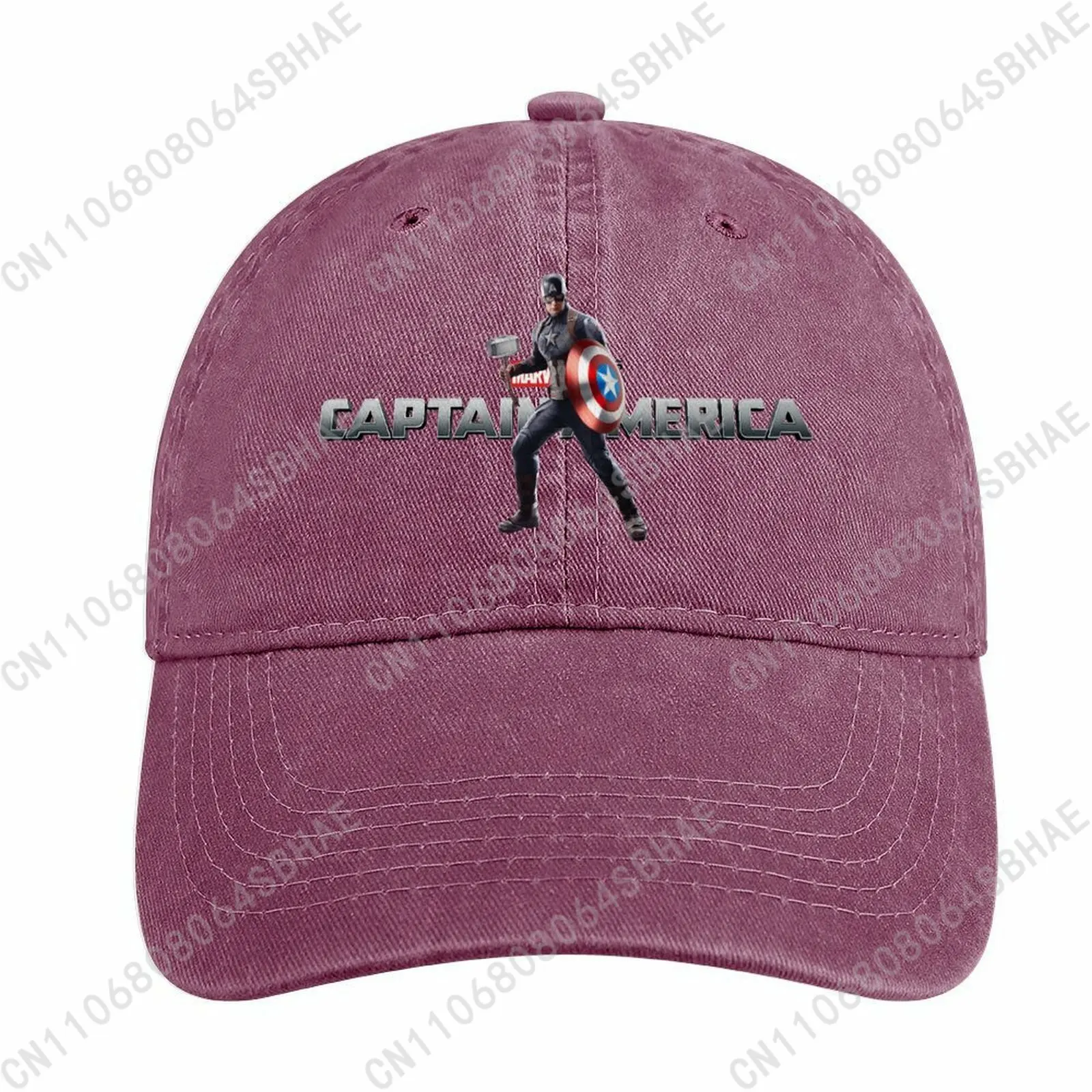 

Marvel Captain America Washed Cotton Baseball Cap Vintage Dad Hat Men Women Retro Adjustable Denim Cap Streetwear Cosplay