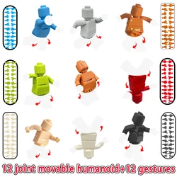 MOC Anime Mini Action Figures Building Blocks Movable Head Waist Hand Bending Leg Compatible Accessories Weapon Toy for Kids Boy