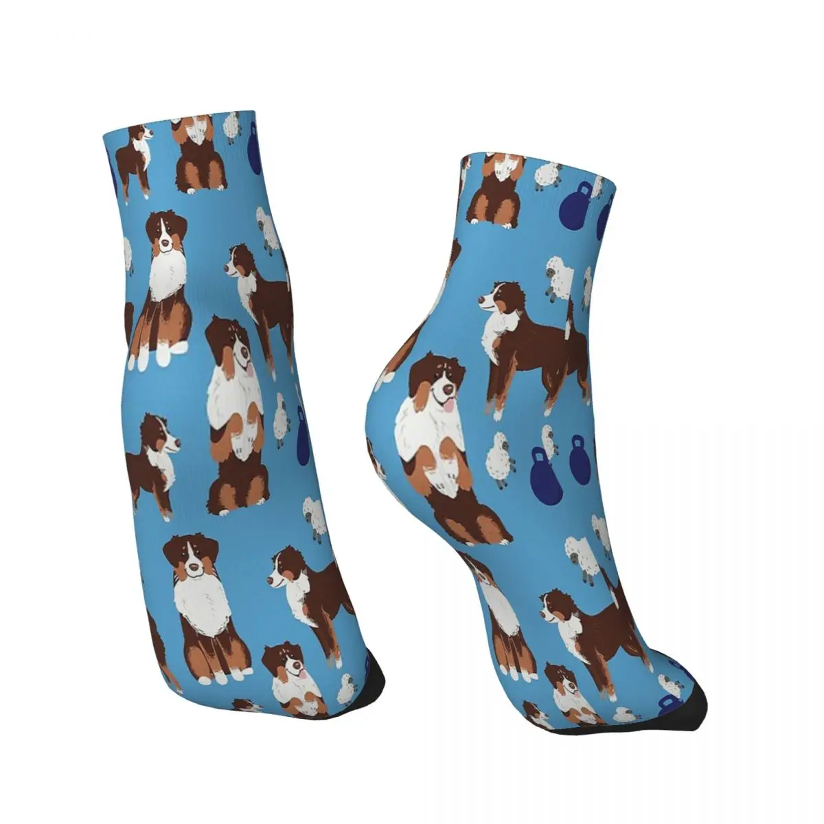 Aussie Pattern Australian Shepherd Meme Dog Doge Ankle Socks Male Mens Women Autumn Stockings Harajuku