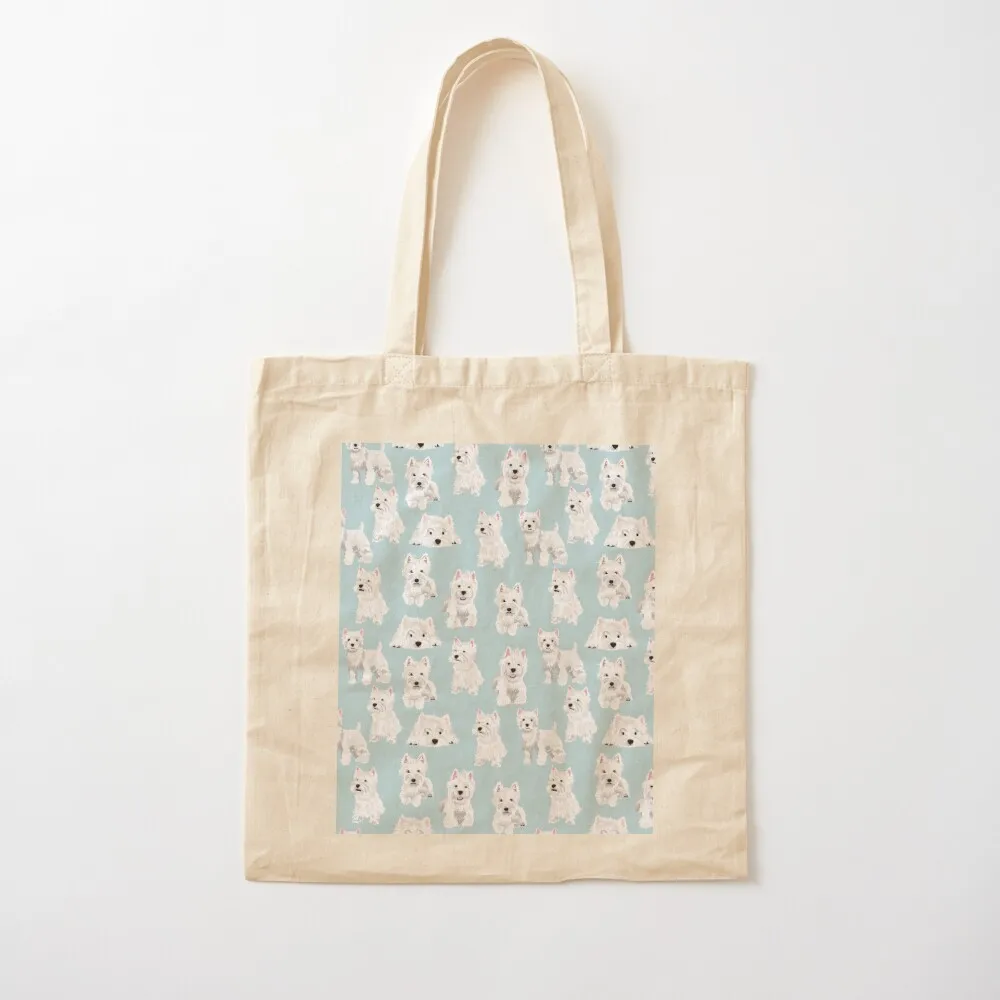 

Westie Tote Bag reusable shopping bags Customizable tote bag