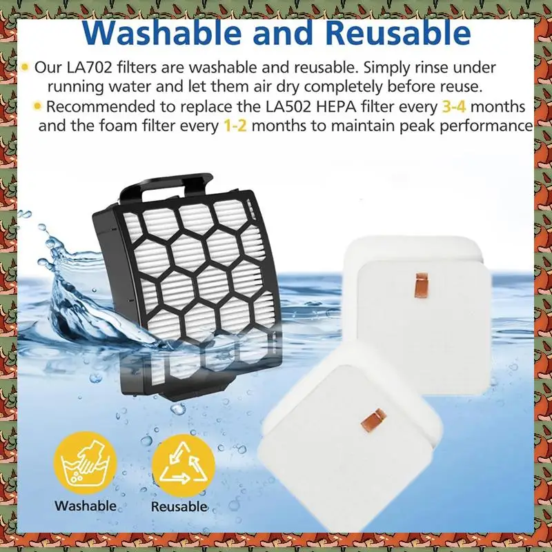 

ABLQ HEPA-фильтры, поролоновые и фетровые фильтры для Shark Rotator Navigator Duoclean LA502, LA322, LA702, сменные вакуумные фильтры