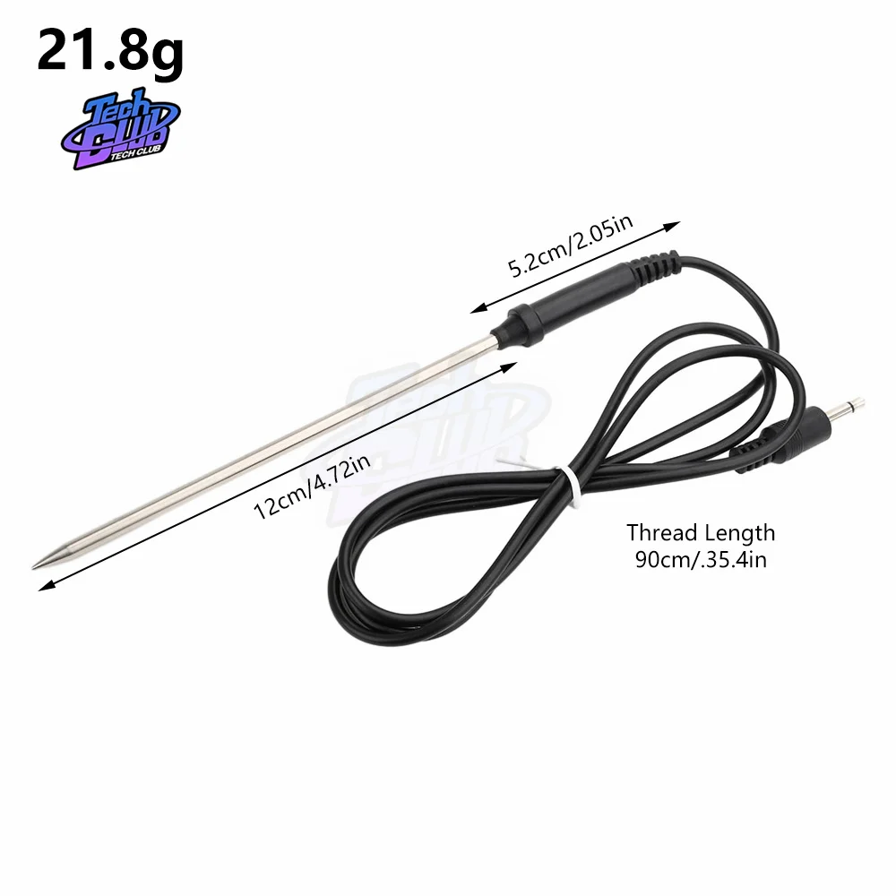 167MM/120MM Food Meat Thermometer Probe Replacement Waterproof Temperature Probe Cooking Thermometer Probe Sensor