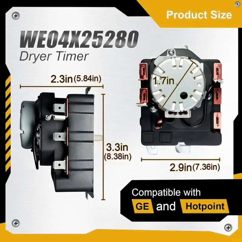 A0NC مؤقت مجفف بديل عملي، مكون إصلاح الغسيل سهل التركيب مناسب لنماذج مجففات متعددة #6