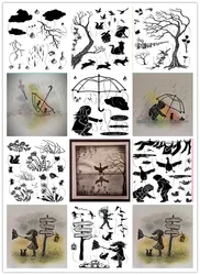 2023 New Wildflowers background Clear Stamp for Scrapbooking Transparent Silicone Rubber DIY Photo Album Decor